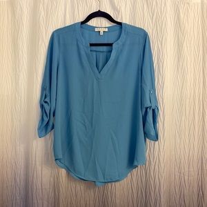 Blue work blouse